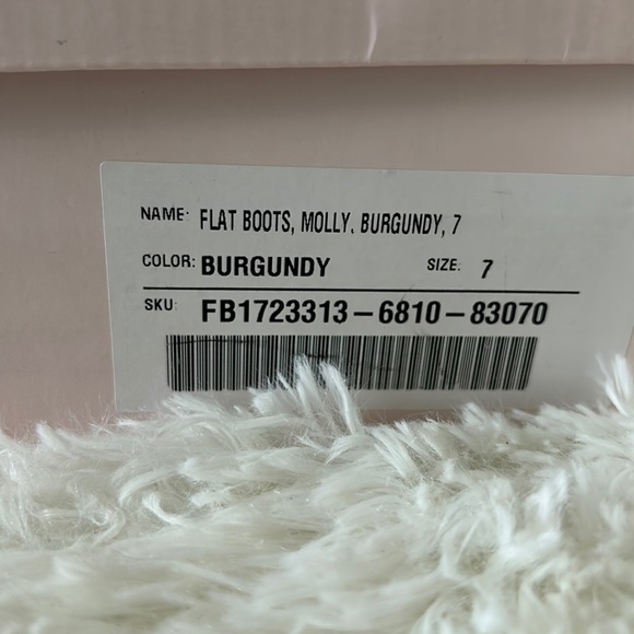 JustFab Molly Burgundy Flat Lace-Up Boots Size 7 - Picture 3 of 10